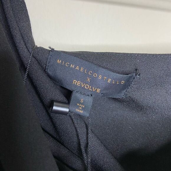 NWT Michael Costello x Revolve Sunny Mini Black Dress Size S - Picture 10 of 11